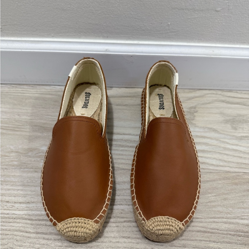 Soludos Brown Leather Loafers